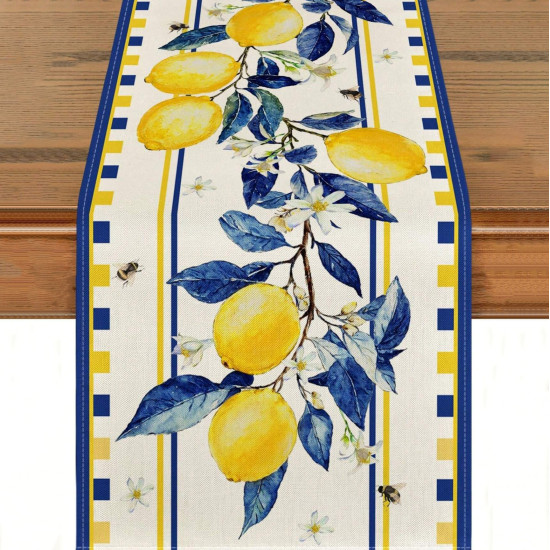 Lemon Pattern Table Runner
